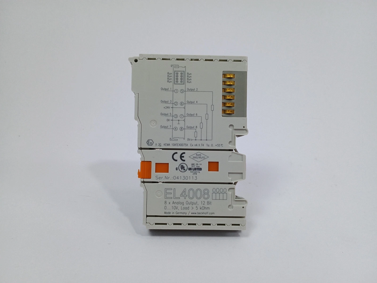 Beckhoff EL4008 EtherCAT Channel Digital Output Terminal Module - Vue 2