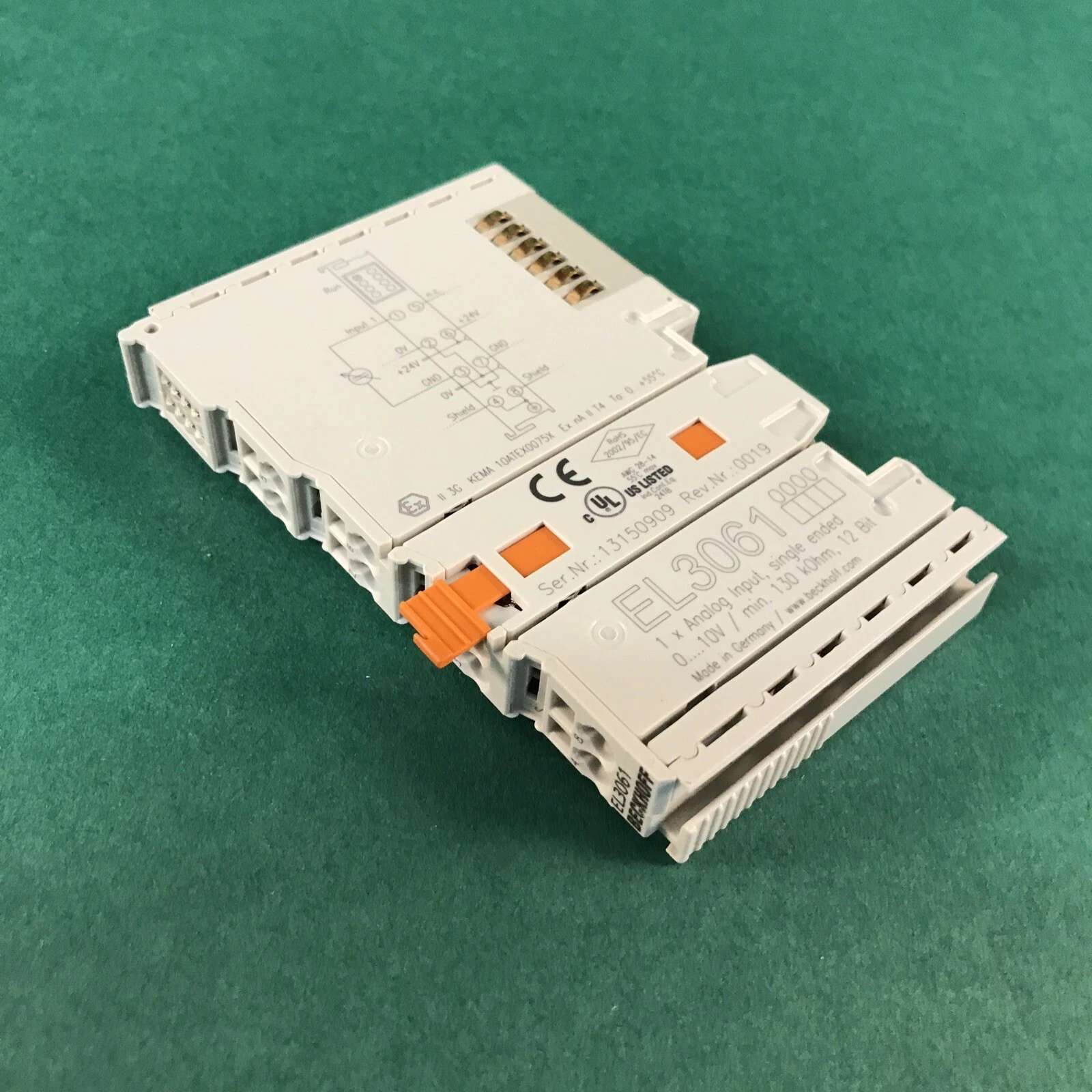 Beckhoff EL3061 EtherCAT Terminal Channel Analog Input - Vue 3